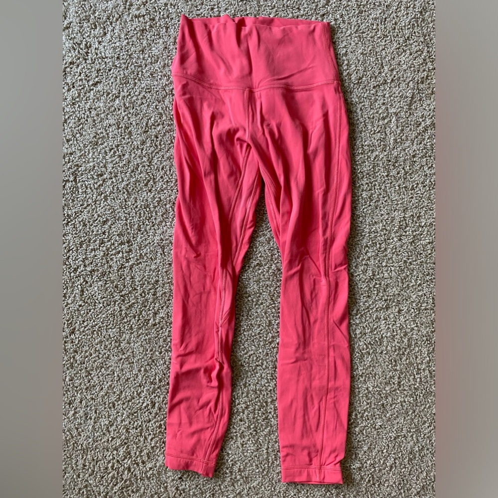 Pink lululemon align leggings 25"